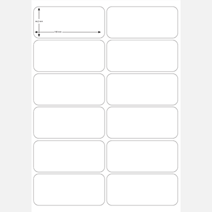 A4 sheet adhesive Labels  44 (H) X 100 (W) mm