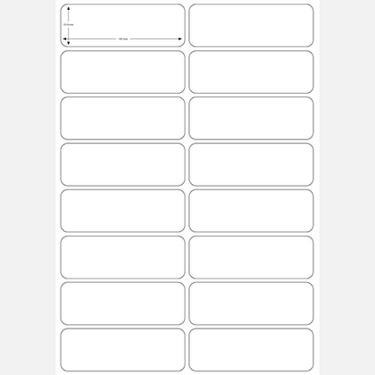 A4 sheet adhesive Labels  34 (H) X 99 (W) mm