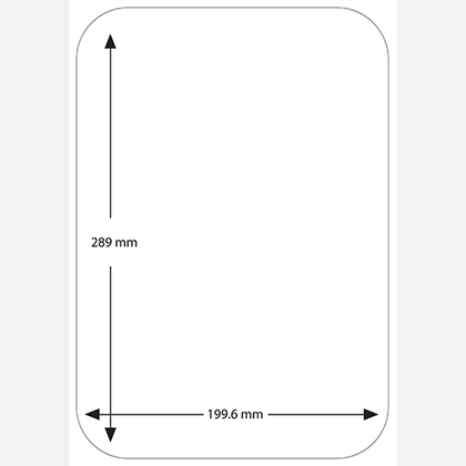 A4 sheet adhesive Labels  289 (H) X 200 (W) mm