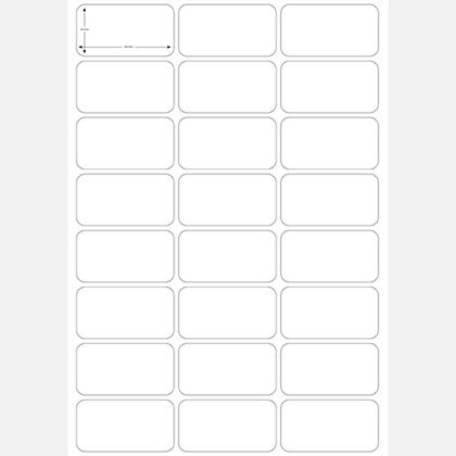 A4 sheet adhesive Labels  34 (H) X 64 (W) mm