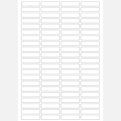 A4 sheet adhesive Labels  11 (H) X 46 (W) mm